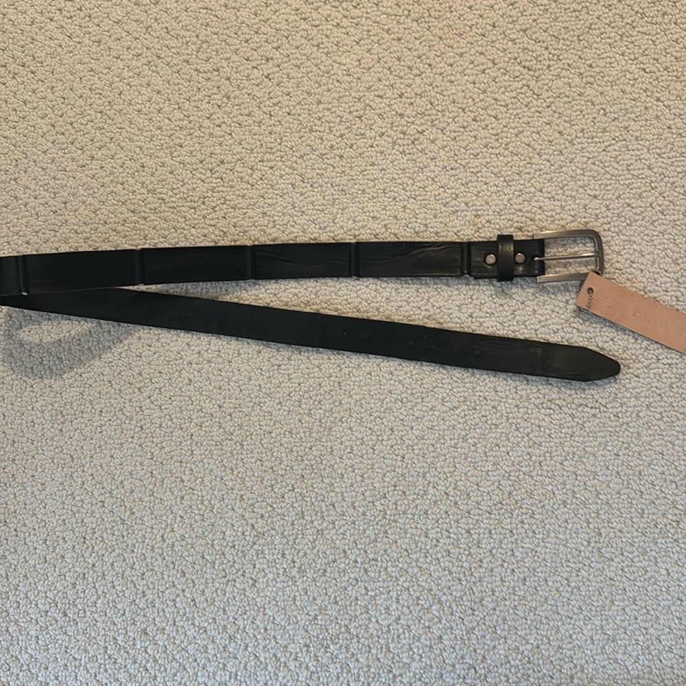 Brand new black leather belt